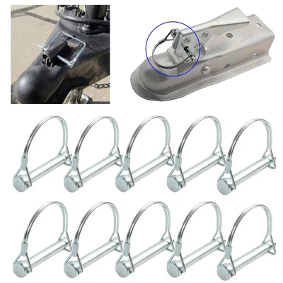 $23.80 • Buy 10Pcs/set M6*70mm Trailer Coupler Hitch Pin Lock D Shape Heavy Duty Safety Lock