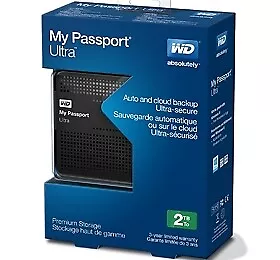 Western Digital My Passport Ultra 2tb Portable External Hdd Usb 3.0 With Auto... • $234.82