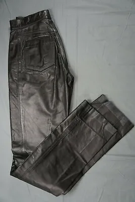 Marco Morani 100% Leather Lined  Moto Pants Women's Size 5/6  • $49.99