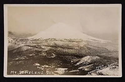 RPPC Of Mt. St. Helens From The Air. Washington. 1930's  • $12.95