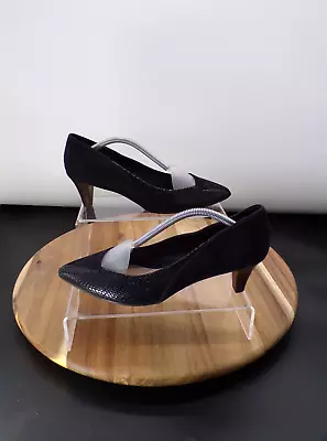 £26.99 • Buy M&S FootGlove Navy Court Heel Suede Women UK Size 6.5 EU 40 Slip On Ladies Shoes
