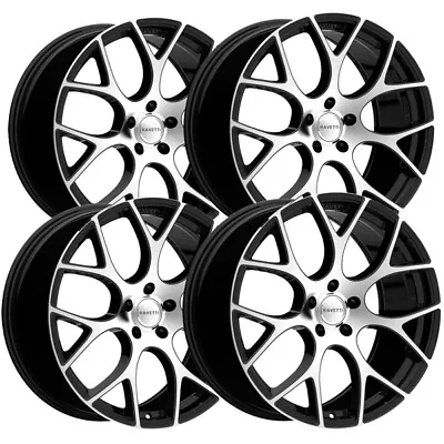 (Set Of 4) Ravetti M8 18x8 5x4.5  +38mm Black/Machined Wheels Rims 18  Inch • $652