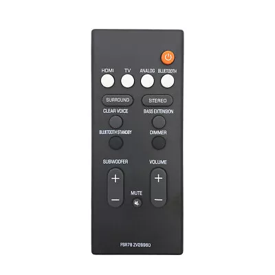 Remote Control FSR78 ZV28960 For Yamaha YAS-106 YAS-207 ATS-1060 ATS-1070 • $20.83