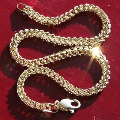 10k Yellow Gold Bracelet Diamond Cut Franco Link Chain 8.0  Vintage 3.45gr • $675