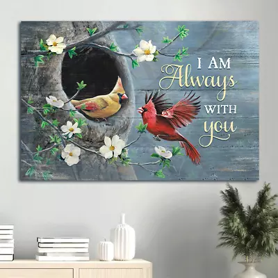 Heaven Poster - Cardinal Painting Beautiful Japanese Anemone Poster - Memori... • £14.86
