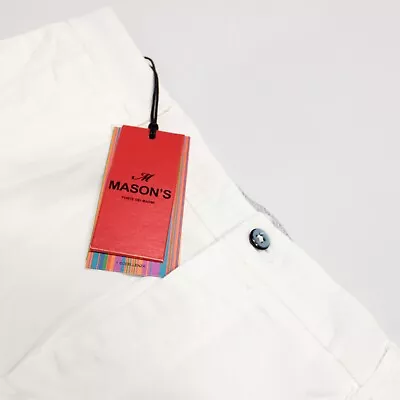 Mason's NWD New York Cotton Blend Chinos / Casual Pants Size 58 (42 US) In White • $59.99