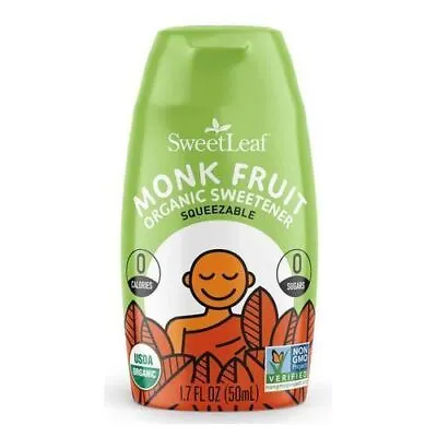 Organic Monk Fruit Sweetener Squeezable Unflavored 1.7 Oz By Sweetleaf Stevia • $9.10