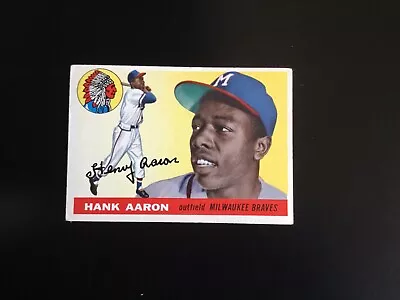 1955 Topps #47 Hank Aaron VG-VG-EX • $599