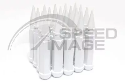 *blemished* Z Racing White 90mm Spike Extended Steel 12x1.5mm Lug Nuts • $65