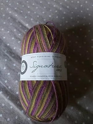 West Yorkshire Spinners Signature 4 Ply  Wool 100g - Passion Fruit Cooler 811  • £4