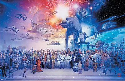 $8.99 • Buy THE STAR WARS UNIVERSE Episodes I-VI Famous Artwork By Tsuneo Sanda 22x34 POSTER
