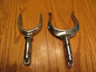 Vintage Chrome Metal Oar Lock Holders For Row Boat ~ 2 DIFFERENT SIZES! • $15.95