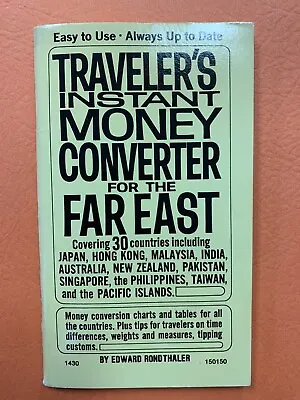 Vintage 1970 TRAVELER'S INSTANT MONEY CONVERTER FOR THE FAR EAST (30 Countries) • $5.50