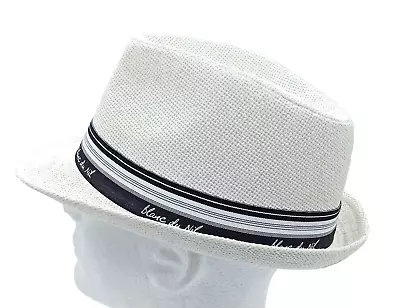 Vintage Blanc Du Nil White Straw Hat Size Large / X-Large 100% Paper Made In PRC • $28.88