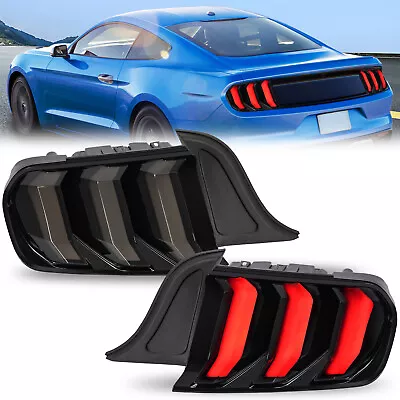 LED Tail Lights Smoked For Ford Mustang 2015-2020 Models GT V6 Coupe Left+Right • $199