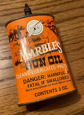 MARBLE'S GUN OIL CAN - HANDY OILER CAN - 3oz - Approx 1/3 Full - VINTAGE • $83