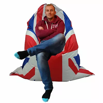 Large Union Jack Bean Bag Jubilee Seat Beanbag Outdoor Gaming Garden Big Chair • £49.95