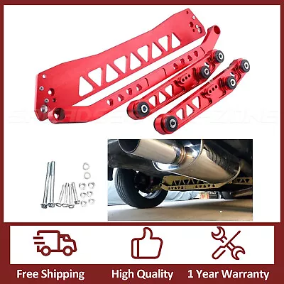 Red Rear Lower Control Arm + Subframe Brace + Tie Bar For Honda Civic EG 92-95 • $106.89