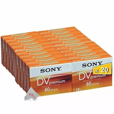 Twenty Pcs Sony Premium Mini DV 60 Minute Digital Video Cassette Tape DVM60PR4J • $113.99