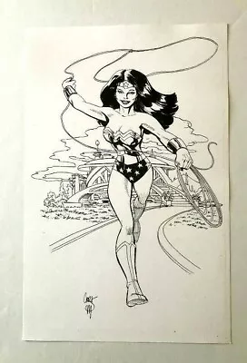 WONDER WOMAN 11  X 17  Black & White Print From South San Francisco Comic Con  • $3.99