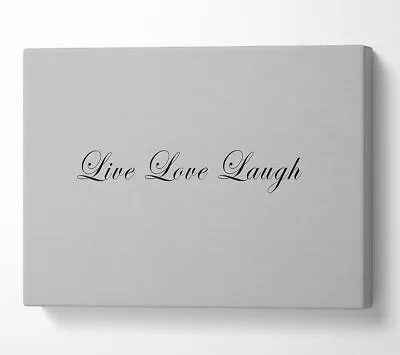 £21.99 • Buy Love Quote Live Love Laugh 2 Grey Canvas Wall Art Home Decor Large Print