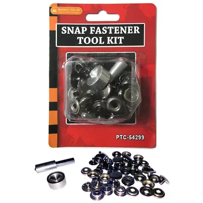 Metal Snap Fastener Tool Kit Leather Buttons Press Studs Grommet Set Clothing • $10.57