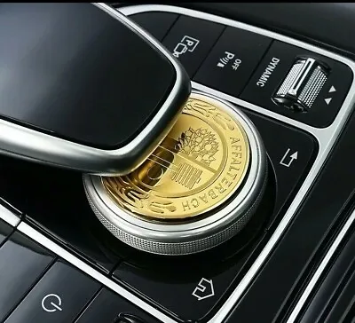 Golden Alloy Multimedia Control Badge Sticker AMG Mercedes Benz C E GLC GLE GLS • $19.95