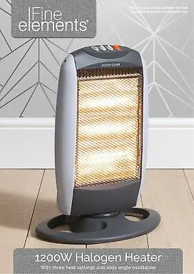 £16.99 • Buy  1200W And 800  Portable Home & Office Electric Oscillating Halogen Heater