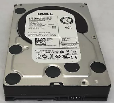 2TB Dell Western Digital WD2000FYYG 0YY34F 3.5  SAS HDD Hard Disk Drive • £9.96