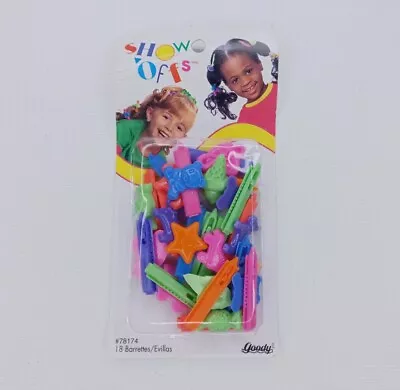 Goody Show Offs 18 Hair Barrettes Colorful Plastic NOS Vintage 1996 • $19.99