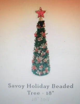 Mackenzie Childs Savoy Holiday BEADED Christmas Tree 18   (2018) RETIRED!!! • $155