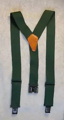 The Original Perry Suspenders Hook On Belt Y-Back Green Made In USA • $15.97