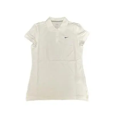 Nike Womens Athletic Department Polo Shirt - White - Medium • $27.09