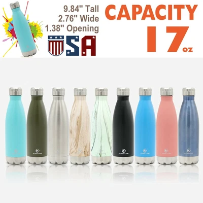 $8.99 • Buy Stainless Steel Water Bottle Metal Vacuum Insulated Sports Drinks Flask 9 Color