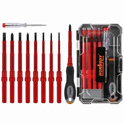 HORUSDY 1000v Insulated Screwdriver Set 10PC All-in One Magnetic Tip Elactrician • $16.99