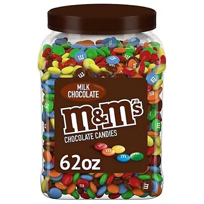 M&M's Milk Chocolate Candy 62 Oz Jar Sweets Bulk Assorted Candies Party Gift USA • $31.99