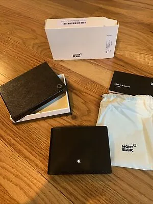 NEW IN BOX - Montblanc 14548 Meisterstuck Leather Wallet - Black - 6 Credit Card • $349