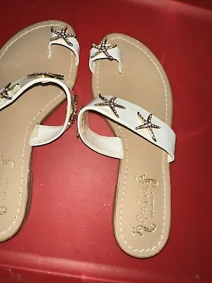 Miss Trish For Target  Women's Strappy Starfish White Sandals  Size 6 (Sh9) • $14.99