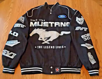 FORD MUSTANG 45TH Anniversary Jacket FRONT/BACK 2 SIDED Embroidered Patches XL • $199.97