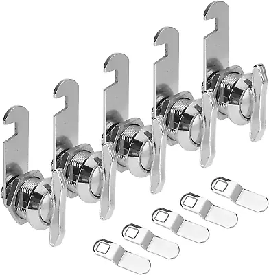 WELLUCK 5/8 Inch Thumb Operated Offset Cam Lock 5 Packs Keyless Twist Cabinet M • $31.89