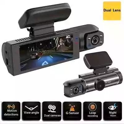 1080P Dual Camera Dash Cam For Cars Front And Inside Car Camera With IR Night • $79