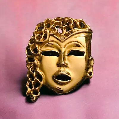 Vintage Brooch Venetian Mask • £12.45