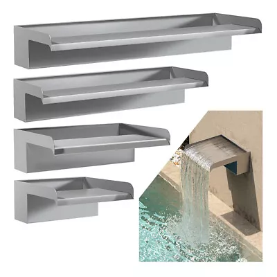 30cm 40cm 60cm Stainless Steel Spillway Waterfall Water Blade Koi Pond Fountains • £48.95