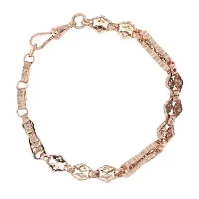 Womens - 9ct Rose Gold Stars And Bars Bracelet 8.5  • £599