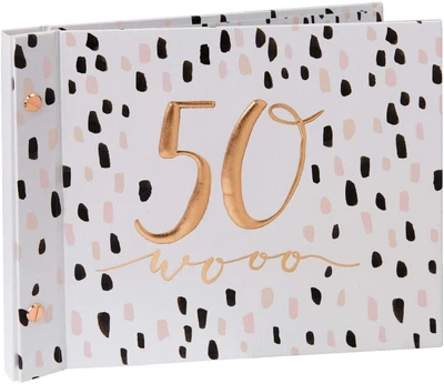 £13.99 • Buy Luxe Rose Gold 50th Birthday Guest Book And Photo Album