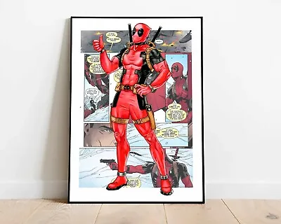 Deadpool - Marvel - Avenger - Superhero Wall Digital Art Poster Decor  • $9.63