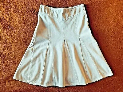 $13.79 • Buy H&M Women's  Beige Eight-Section Skirt Cotton Corduroy Fully Lined Size US 6