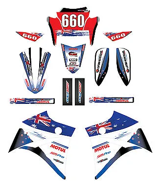 Full Custom Graphic Kit AUSSIE PRIDE YAMAHA XT 660 R Decal Kit Sticker Kit • $299.90