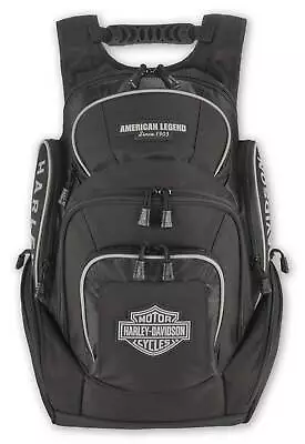 Harley-Davidson Rugged High-Density Polyester 'Legend' Backpack - Black • $134.95