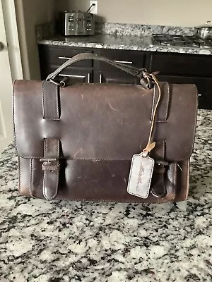 Vintage Distressed Eddie Bauer Handbag Leather Brown￼ • $29